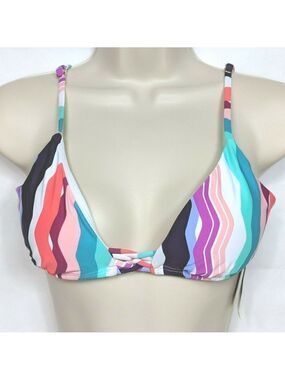 Bar III Bikini Top Medium Waves Purple